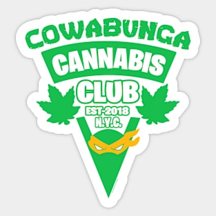 Cowabunga Cannabis Club Sticker